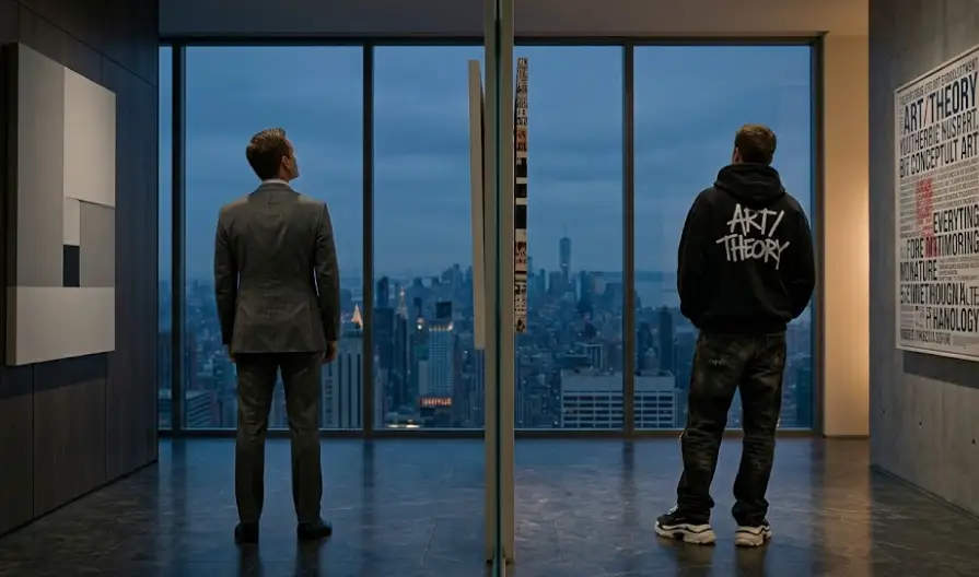 Quiet luxury silhouette versus loud luxury streetwear contrast