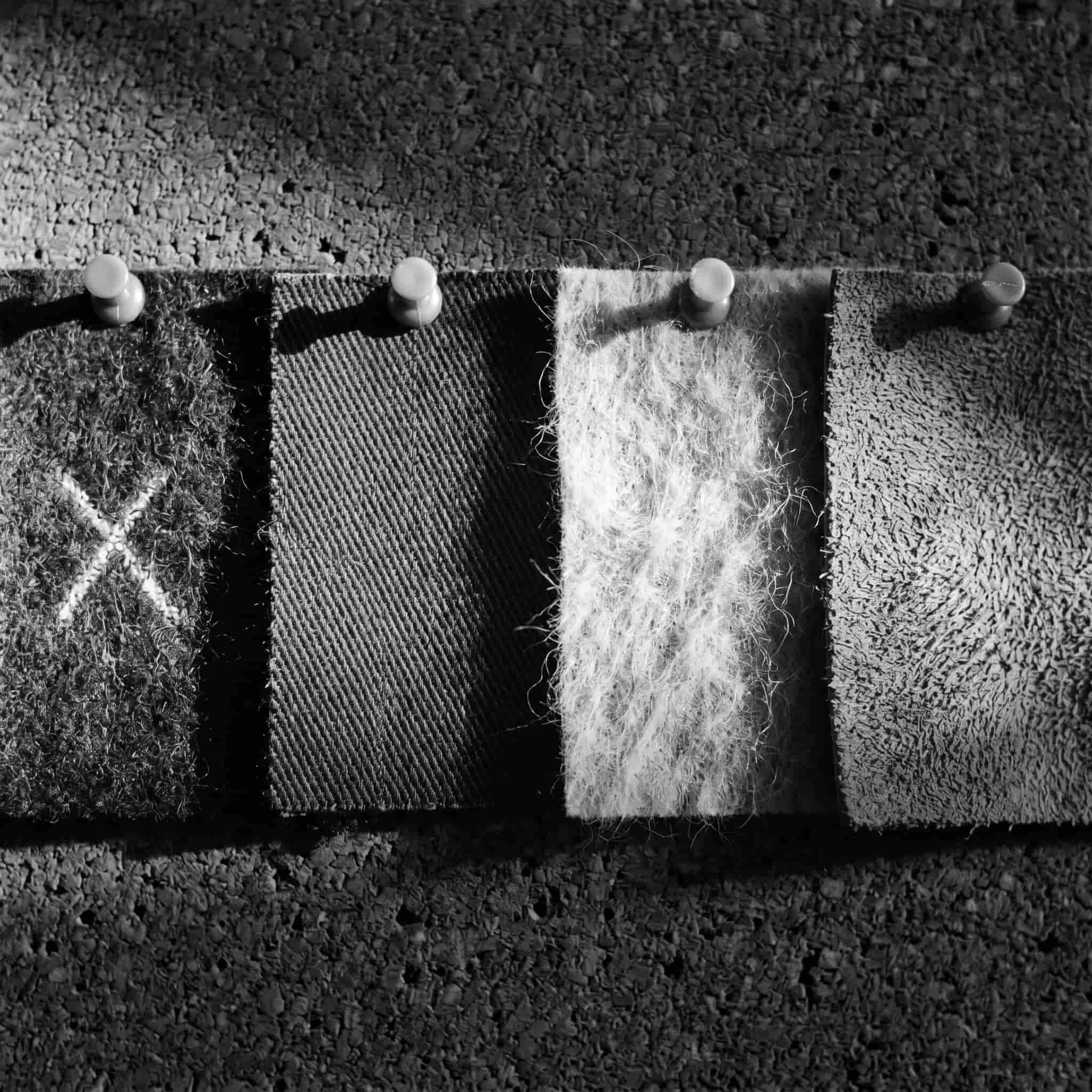 The silent vocabulary of surface and light Comparison of wool, cotton, cashmere, and suede textures under raking light